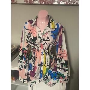 Maximalist Art Pop Abstract Print Dress – Size Large